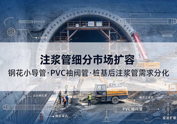 叙永注浆管细分市场扩容，隧道钢花小导管、PVC 袖阀管、桩基后注浆管需求分化